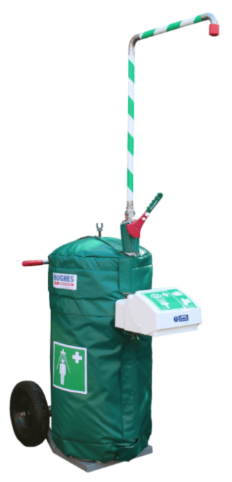 Mobile emergency safety showers frostprotected 